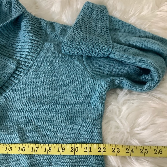 Willow Sweater XL Raglan Cardigan Big Button 100% Cotton Knit Vintage USA Made - Picture 7 of 12